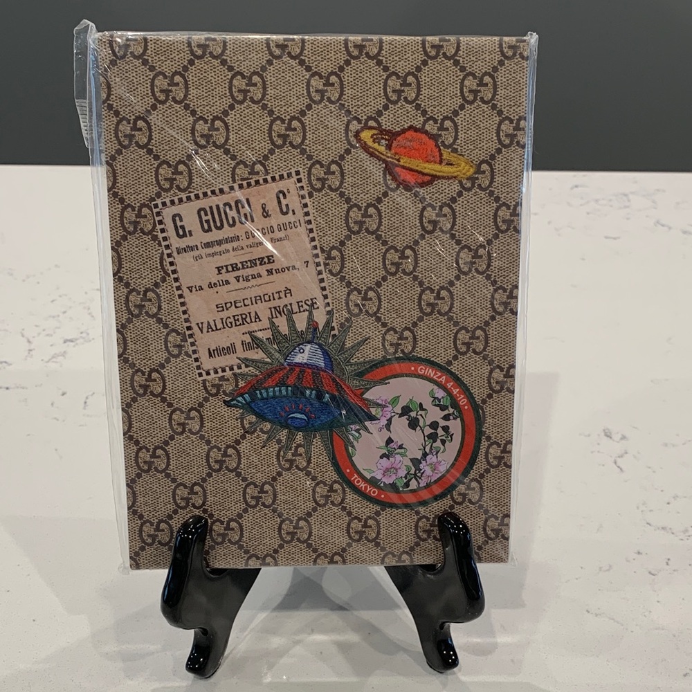 Gucci Japan Exclusive Monogram Notebook with Gonzalo-4-4-10 Tokoyo Space Patches
